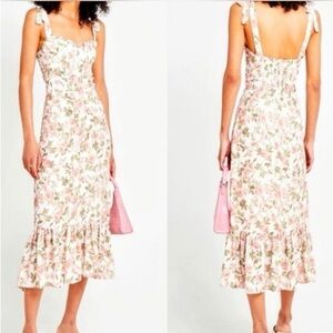 Anthropology O.T.P. Toile de Jouy Floral Midi Dress